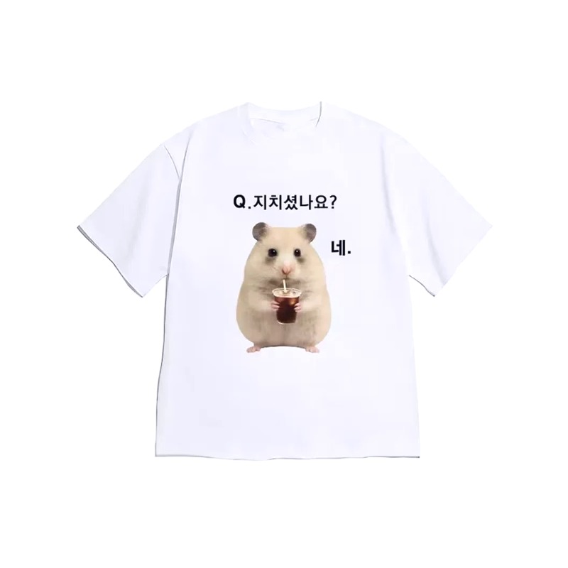 Kaos Oblong Motif Hamster Berb - Korean Men Lifestyle ulasan dan harga
